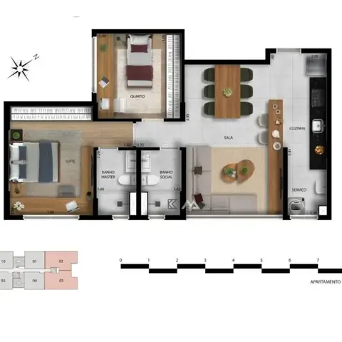 Apartamento de 2 quartos à venda no Edifício Aldea Vale do Sereno Nova Lima - foto 14