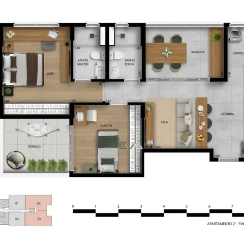 Apartamento de 2 quartos à venda no Edifício Aldea Vale do Sereno Nova Lima - foto 24