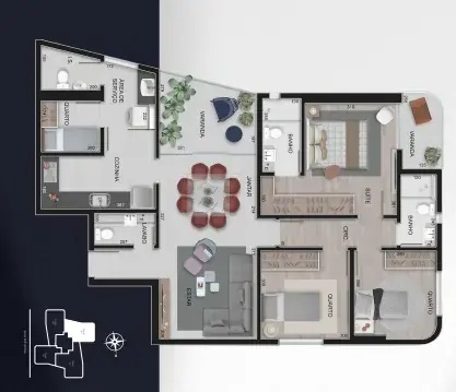 Apartamento à venda no Luar Residencial Vale do Sereno — imagem 2