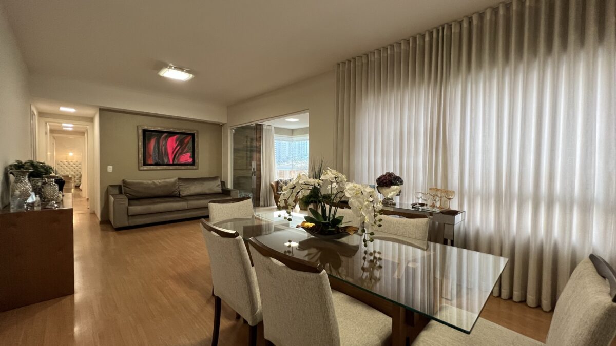 Sala de jantar Apartamento de 4 quartos à venda, no Condomínio The Falls - Rua das Flores, 76 Vila da Serra Nova Lima