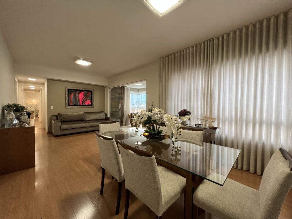 Sala de jantar Apartamento de 4 quartos à venda, no Condomínio The Falls - Rua das Flores, 76 Vila da Serra Nova Lima