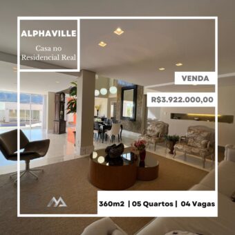 Casa de 5 Quartos, com 4 vagas, por R$3.922.000,00, no Alphaville, Residencial Flores, Nova Lima