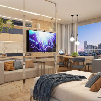 Quarto Apartamento de 1 quarto, com 1 vaga à venda, por R$653.000,00 no Edifício Aldea, Vale do Sereno, Nova Lima