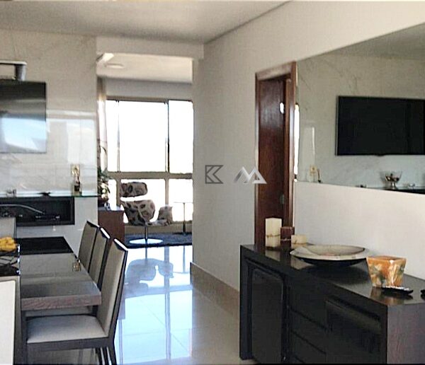Sala principal Apartamento Mobiliado de 4 Quartos, com 4 vagas, para aluguel por R$25.000,00 no Edifício Le Grand Atlas, Alameda Oscar Niemeyer 1374, Vila da Serra, Nova Lima - MG