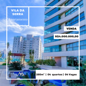 Capa Apartamento de 4 Quartos, com 4 vagas livres, à venda por R$4.000.000,00 no Edifício Residencial Pucon Vila da Serra