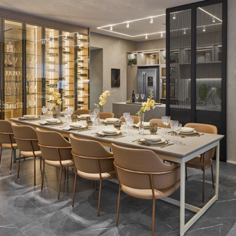 Cozinha conceito aberto Apartamento tipo Le Sommet Vila da Serra preço