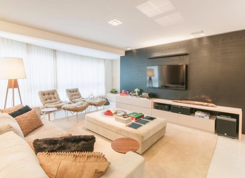 Sala de tv Apartamento mobiliado de 02 Quartos, 02 Vagas, por R$7.100,00, no Condomínio Metrópole, Vila da Serra, Nova Lima - MG