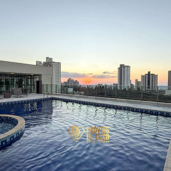 Piscina com vista para o pôr do sol Apartamento mobiliado à venda no Grand Líder Olympus, Vila da Serra, Nova Lima