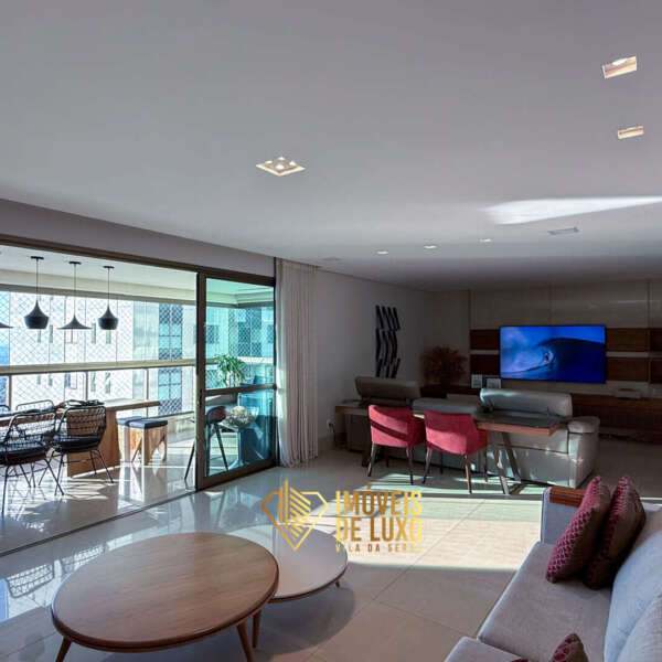 Sala ampla Apartamento mobiliado à venda no Grand Líder Olympus, Vila da Serra, Nova Lima