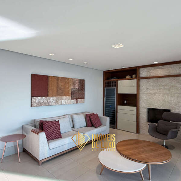 Sala de estar Apartamento mobiliado à venda no Grand Líder Olympus, Vila da Serra, Nova Lima