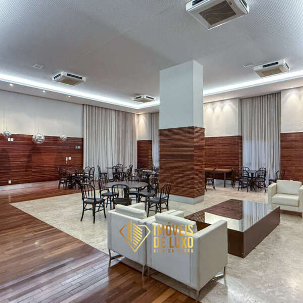 Salão de festas Apartamento mobiliado à venda no Grand Líder Olympus, Vila da Serra, Nova Lima