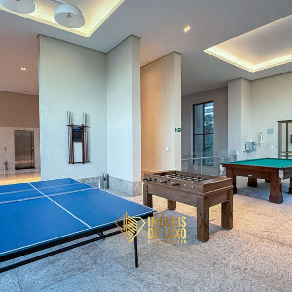 Salão de jogos Apartamento mobiliado à venda no Grand Líder Olympus, Vila da Serra, Nova Lima