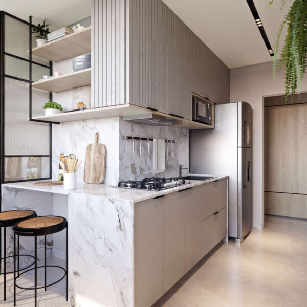 Cozinha Apartamento de 3 quartos à venda Primavera Home Vale do Sereno