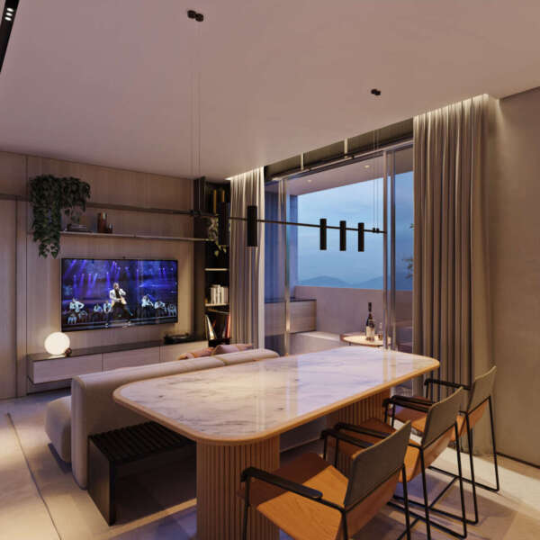 Sala de jantar Apartamento de 3 quartos à venda Primavera Home Vale do Sereno