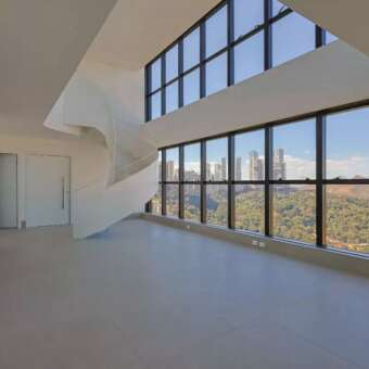 Sala vista janela Apartamento Duplex 4 suítes para alugar no Edifício Miró Vale do Sereno