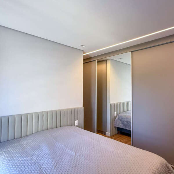 Suite decorada Apartamento mobiliado à venda no Luar Vale do Sereno Nova Lima