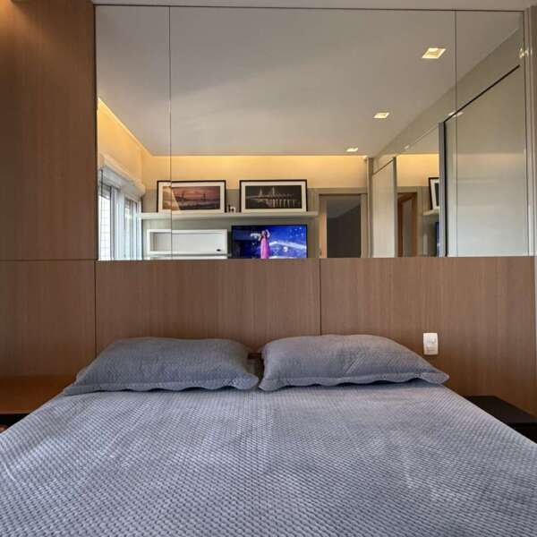 Suíte master cama Apartamento de 2 Quartos Duplex à venda no Edifício Inovatto, Vila da Serra