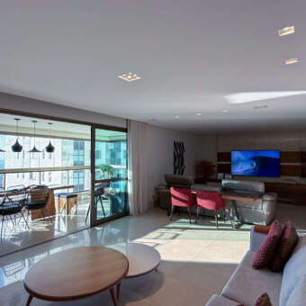 Sala ampla Apartamento mobiliado no Olympus Vila da Serra para alugar