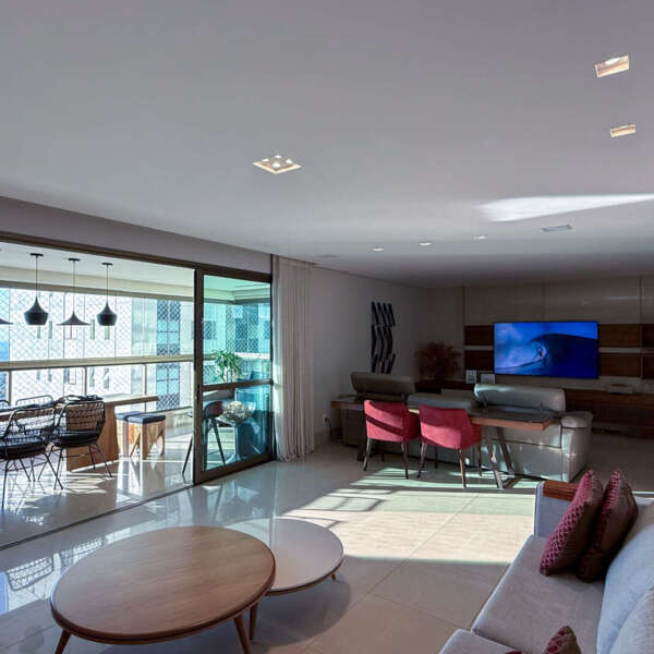 Sala ampla Apartamento mobiliado no Olympus Vila da Serra para alugar