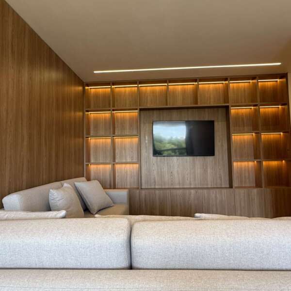 Sala de tv Apartamento mobiliado de 3 Quartos para Alugar no Luar Vale do Sereno