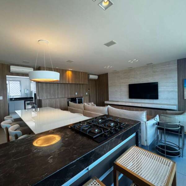 Espaço gourmet Apartamento mobiliado 3 quartos para alugar no Vila da Serra