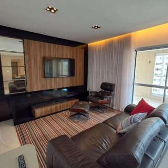 Sala Apartamento mobiliado de 4 quartos para alugar no Vila da Serra Edifício Perfil