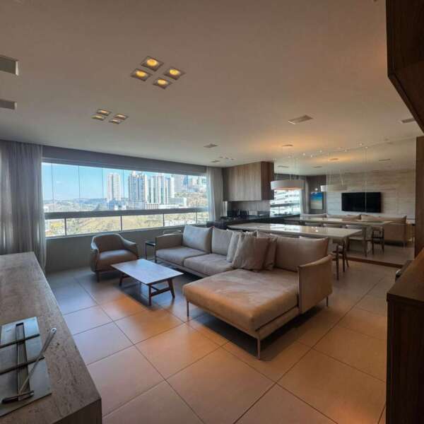 Sala ampla Apartamento mobiliado 3 quartos para alugar no Vila da Serra