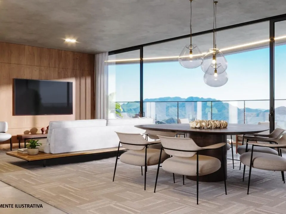 Varanda Gourmet com Vista Apartamento de 3 suítes, com 3 vagas, à venda por R$2.200.000,00, no Edifício Residencial Miró, no Vale do Sereno, Nova Lima