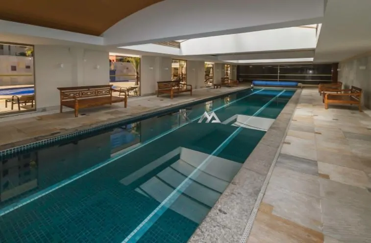 Piscina Apartamento Mobiliado de 4 Quartos, com 4 vagas, para aluguel por R$25.000,00 no Edifício Le Grand Atlas, Alameda Oscar Niemeyer 1374, Vila da Serra, Nova Lima - MG