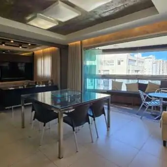 Sala ampla Apartamento mobiliado para alugar no Vila da Serra condominio Metropole